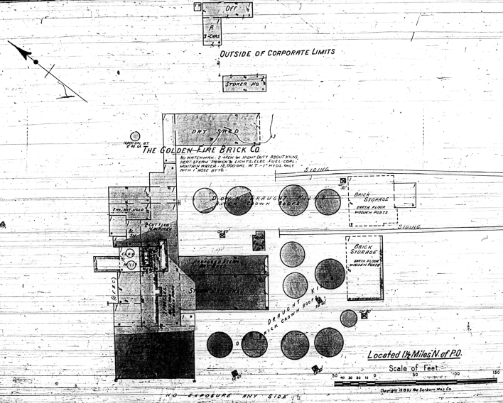 Brick Works Map 1947